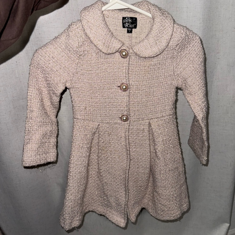 Pink and Gold  Kids Peacoat